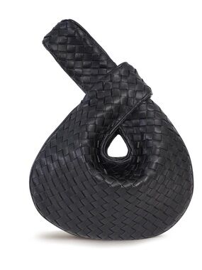 Milaner - Rebecca Mini Woven Bag Black Nappa Leather